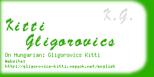 kitti gligorovics business card